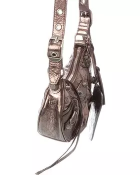 Кожаная сумка через плечо Balenciaga Le Cagole XS, золото