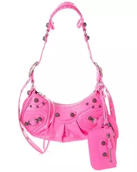 Кожаная сумка через плечо Balenciaga Le Cagole XS, розовый