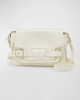 Кожаная сумка через плечо Beacon Saddle Proenza Schouler, цвет Ecru