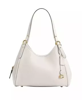 Кожаная сумка через плечо Bella среднего размера Coach, белый