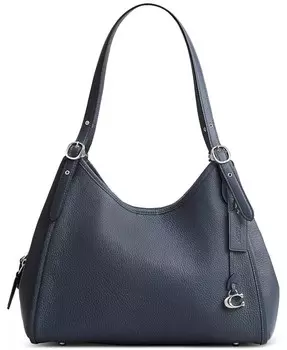 Кожаная сумка через плечо Bella среднего размера Coach, синий