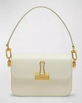 Кожаная сумка через плечо Binder Off-White