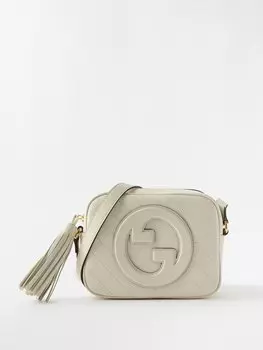 Кожаная сумка через плечо blondie Gucci, белый