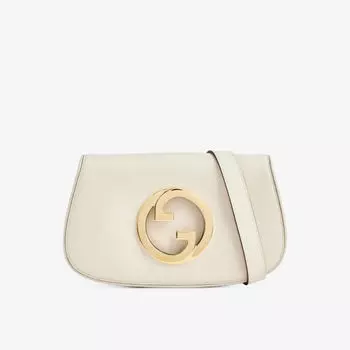 Кожаная сумка через плечо Blondie Gucci, белый