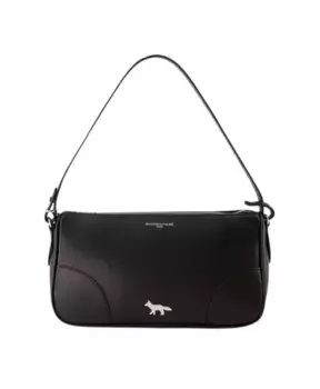 Кожаная сумка через плечо Boogie Baguette Maison Kitsun, черный