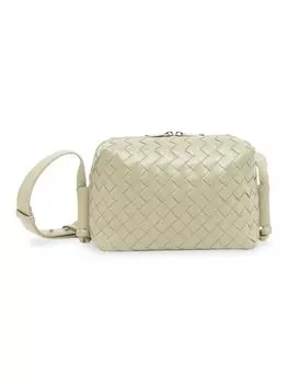 Кожаная сумка через плечо Borsa Bottega Veneta, серебряный
