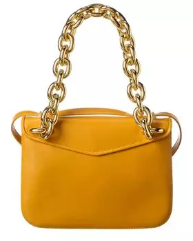 Кожаная сумка через плечо Bottega Veneta Mount, оранжевый