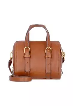 Кожаная сумка через плечо Carlie 19 см FOSSIL, коричневый
