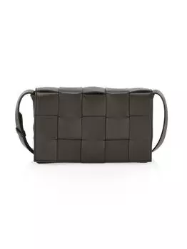 Кожаная сумка через плечо Cassette Bottega Veneta, коричневый