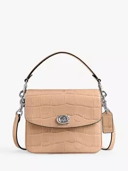 Кожаная сумка через плечо Cassie 19 под крокодила Coach, бафф