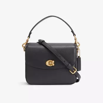 Кожаная сумка через плечо Cassie Coach, черный