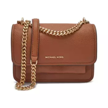 Кожаная сумка через плечо Claire Michael Kors, коричневый