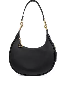 Кожаная сумка через плечо Coach, черный
