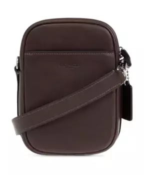 Кожаная сумка через плечо Coach, коричневый