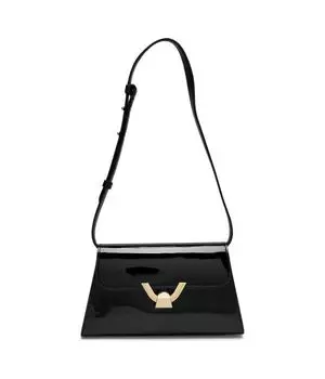 Кожаная сумка через плечо coccinelle dew patent Coccinelle, черный