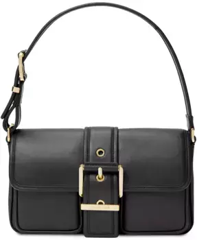 Кожаная сумка через плечо Colby Small Michael Kors, черный