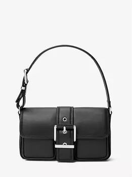 Кожаная сумка через плечо Colby среднего размера Michael Kors, черный