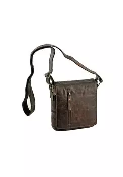 Кожаная сумка через плечо Crunchy 24 см HAROLD'S, коричневый