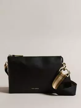 Кожаная сумка через плечо Darceyy с фирменным ремешком Ted Baker, черный