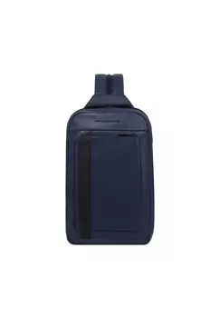 Кожаная сумка через плечо David с RFID-защитой 32 см PIQUADRO, синий