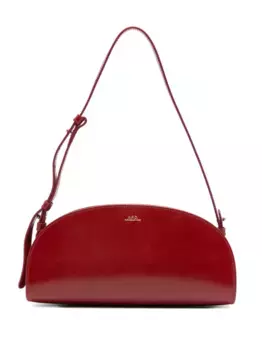 Кожаная сумка через плечо Demi-Lune A.P.C., красный