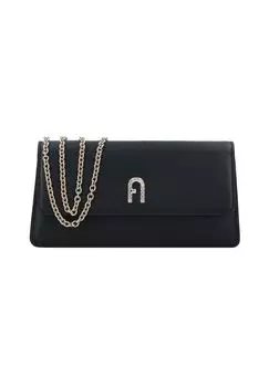 Кожаная сумка через плечо Diamante 22 см FURLA, цвет Nero
