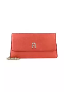 Кожаная сумка через плечо Diamante 22 см FURLA, цвет Rosso Veneziano