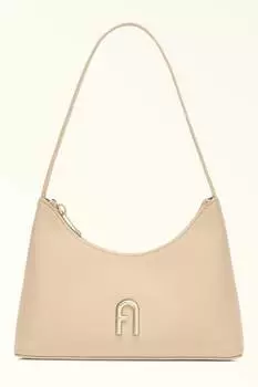 Кожаная сумка через плечо Diamante Furla, бежевый