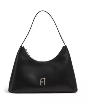 Кожаная сумка через плечо Diamante s Furla, черный
