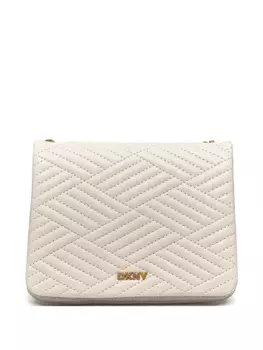 Кожаная сумка через плечо DKNY, нейтральный