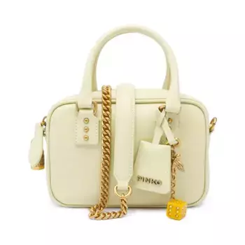 Кожаная сумка через плечо для боулинга Pinko, желтый