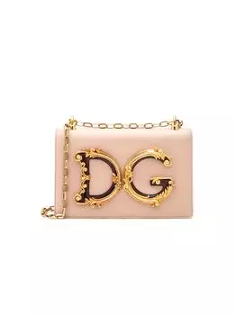Кожаная сумка через плечо для девочек D&G DOLCE&GABBANA