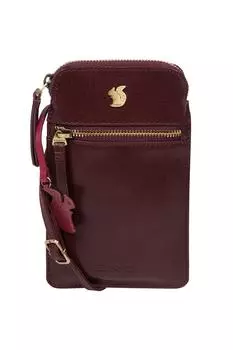 Кожаная сумка через плечо для телефона Bambino Conkca London, фиолетовый