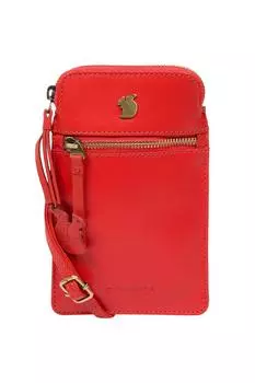 Кожаная сумка через плечо для телефона Bambino Conkca London, оранжевый