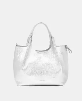 Кожаная сумка через плечо Dua с дополнительной ручкой Gianni Chiarini, серебрянный