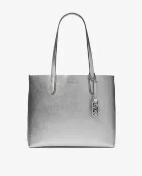 Кожаная сумка через плечо Eliza Michael Michael Kors, серебряный