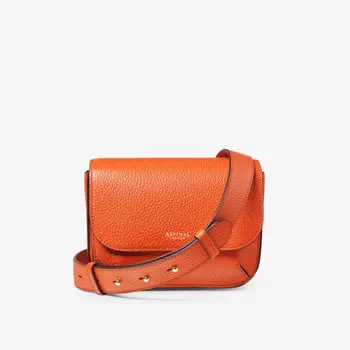 Кожаная сумка через плечо ella с тисненым логотипом Aspinal Of London, оранжевый