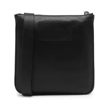 Кожаная сумка через плечо Emporio Armani, черный