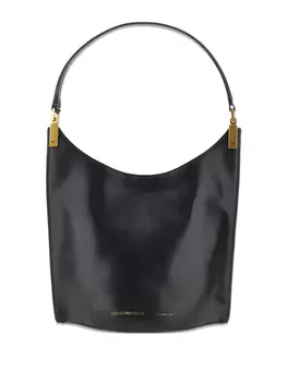 Кожаная сумка через плечо Emporio Armani, черный
