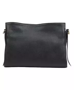 Кожаная сумка через плечо Estro, черный