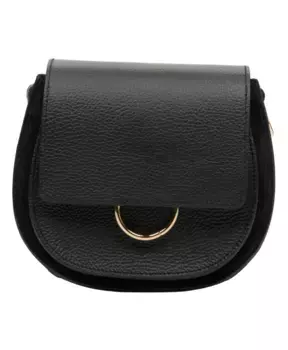 Кожаная сумка через плечо Estro, черный