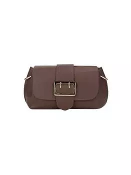 Кожаная сумка через плечо Faina, коричневый