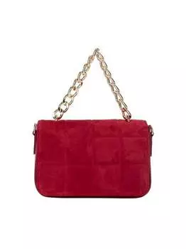 Кожаная сумка через плечо Faina, красный