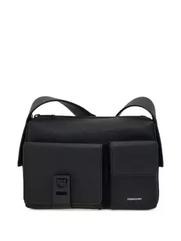 Кожаная сумка через плечо Ferragamo, черный