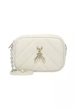 Кожаная сумка через плечо Fly Quilted 19,5 см PATRIZIA PEPE, цвет Off White