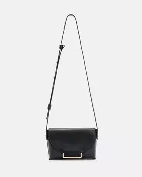 Кожаная сумка через плечо Francine AllSaints, черный