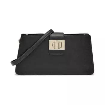 Кожаная сумка через плечо Furla, черный