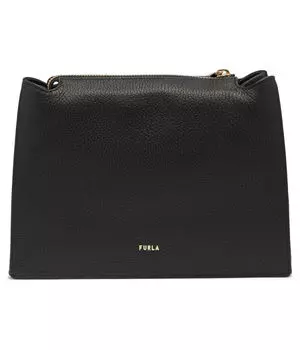 Кожаная сумка через плечо Furla Cloud Furla, черный