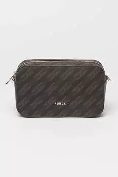 Кожаная сумка через плечо Furla, коричневый