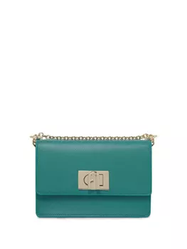 Кожаная сумка через плечо Furla, синий